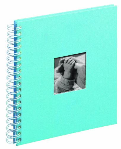 Pagna 12138-06 Baby-Spiralalbum 240 x 250 mm Passepartout, 50 Seiten, Leineneinband Fotokarton weiß mit Pergamin, blau von Pagna