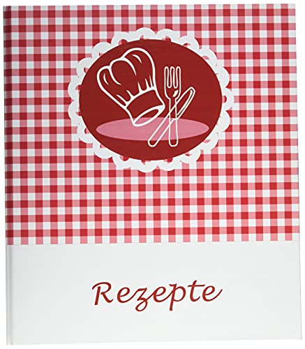 Rezeptringbuch Kochmütze (Kochbuch zum Selberschreiben, A5, 4-Ring) rot-weiß von Pagna
