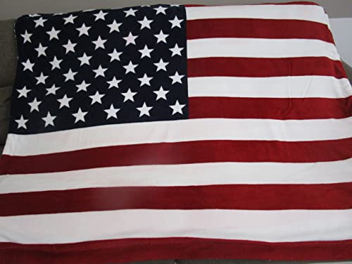 Decke oder Plaid Lamm aus sehr weicher Mikrofaser, Muster der amerikanischen Flagge Größe: 130 x 160 Neu' 2021!! von Pago Poco