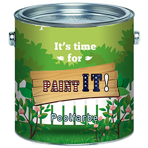 Paint IT! langfristige 2 Komponenten Poolfarbe für GFK, Kunststoff und Polyester Schwimmbeckenfarbe inkl. Härter im SET in Blau Weiß Grün und ALLE RAL (5 L, Blau) von Paint IT!