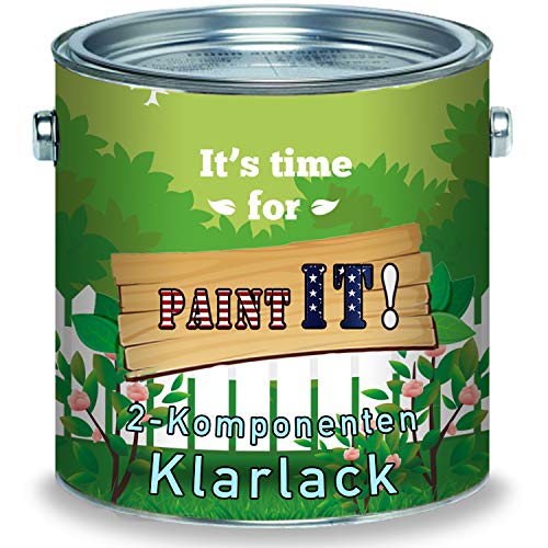 Paint IT! langfristiger 2K Klarlack Transparent glänzend inkl. Härter im Set (1 kg) von Paint IT!