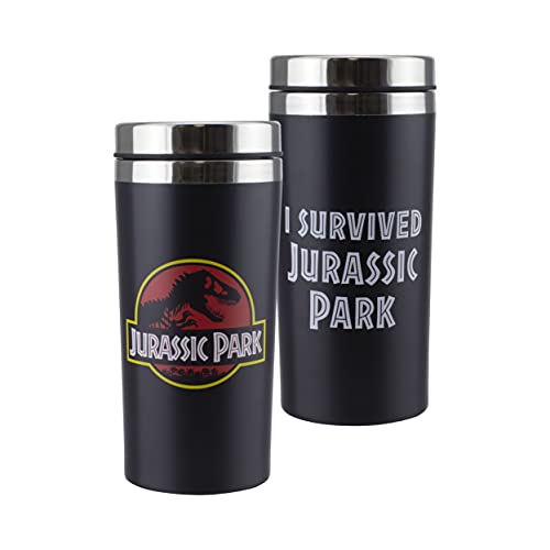 Paladone Jurassic Park Edelstahl Reisebecher Offiziell lizenziertes Film-Merchandise Mehrfarbig, 1 Stück (1er Pack) von Paladone