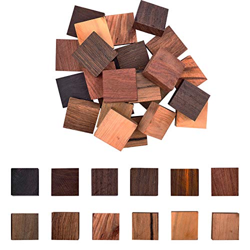 PandaHall Ringe Holzrohlinge, 22 Pack 11 Styles Holzstücke Für Holzschmuckring Herstellung von Holzringmaterialien Mit Verschiedenen Natürlichen Holzstrukturen von PH PandaHall