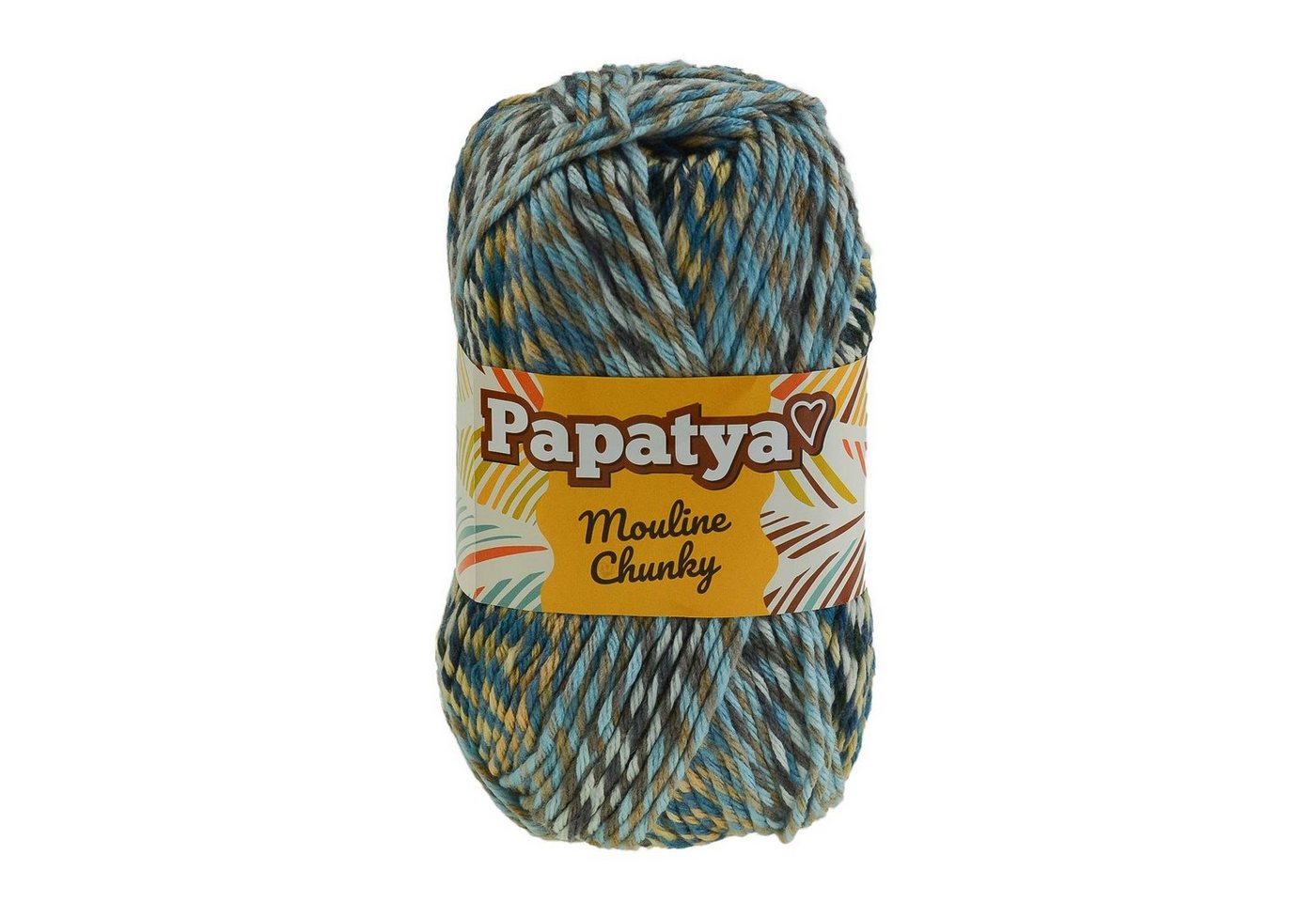 Papatya 100g Strickgarn Papatya Mouline Chunky Strickwolle mehrfarbig Effektgarn, 160 m, 2019 mehrfarbig von Papatya