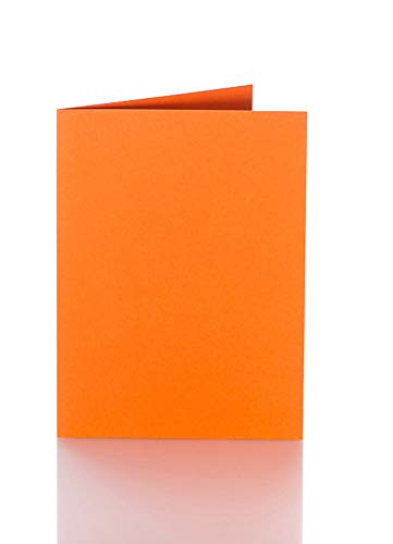 Faltkarte 12x17 cm 240 g/qm 25 Stück in Orange von Paper24