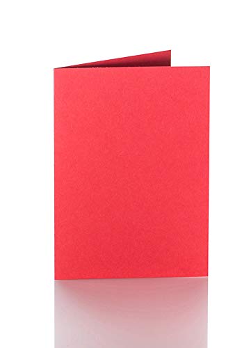 Faltkarte 12x17 cm 240 g/qm 25 Stück in Rot von Paper24