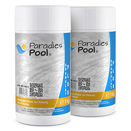 Paradies Pool pH Plus Granulat 2 kg, pH Heber Schwimmbecken Pool alkalisch von Paradies Pool