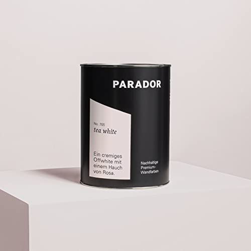 Parador Wandfarbe Tea White creme hellrosa pastell 2,5 L - nachhaltige Premium Innenfarbe matt - hohe Deckkraft tropffest spritzfest ergiebig schnelltrocknend geruchsneutral vegan von Parador