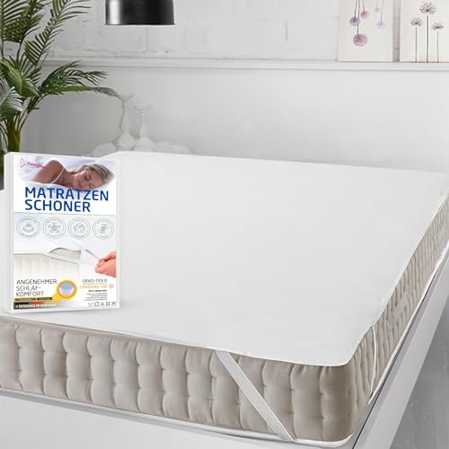 Parpalinam Matratzenschoner 180 x 200 Wasserdicht 100% Baumwolle Nässeschutz Matratzenschoner Wasserdicht Inkontinenzauflage - Mattress Protector Inkontinenz Wasserdichte Matratzenauflage 4Ecken Gummi von Parpalinam