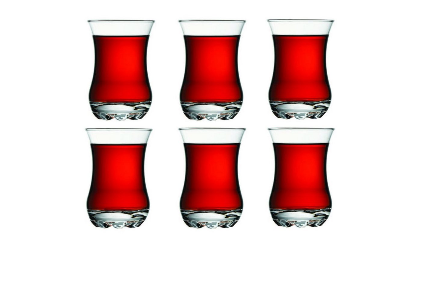 Pasabahce Teeglas Sylvana 42411 - 6 Stück Türkische Teegläser-Set orientalischen Tee modern Gläserset von Pasabahce