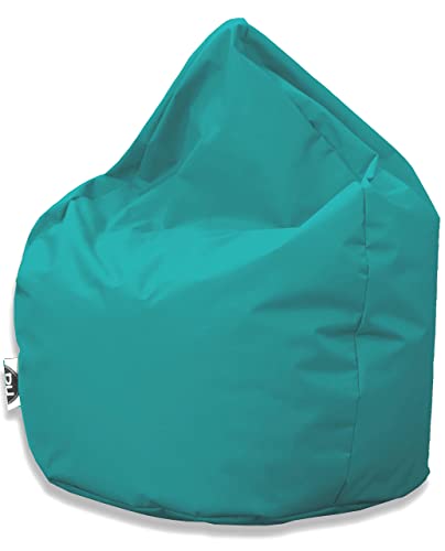 PATCH HOME Patchhome Sitzsack Tropfenform - Türkis für In & Outdoor XXL 420 Liter - mit Styropor Füllung in 25 versch. Farben und 3 Größen von PATCH HOME