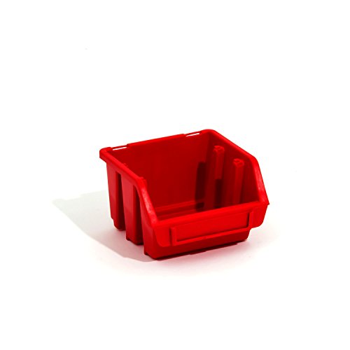 10 Stck. Ergobox Sortierkästen Stapelboxen rot Gr. 1 Kunststoff 116x112x75 mm Etikettenfach von Patrol