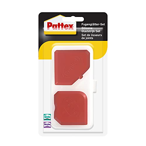 Pattex Fugenglätter Set, 9 Fugenspachtel zum professionellen Glätten dauerelastischer Fugen, leicht zu reinigendes Glätte- & Modellierwerkzeug, 1 Set inkl. Aufbewahrungsbox von Pattex