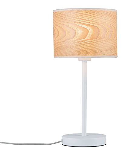 Paulmann 79638 Neordic Tischleuchte Neta max. 1x20W Tischlampe für E27 Lampen Nachttischlampe Holz/Weiß 230V Holz/Metall ohne Leuchtmittel von Paulmann