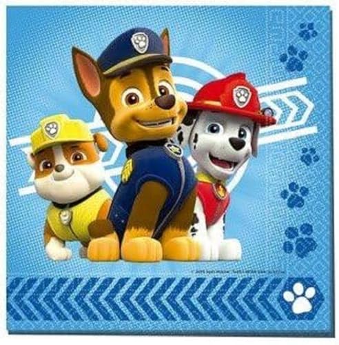 Paw Patrol Partyservietten, 33 x 33 cm (Gabbiano 7086), 20 Stück von PAW PATROL