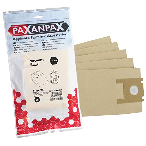Paxanpax VB080 kompatible Papiertüten Rowenta 'ZR455' Tonixo Serie (5 Stück) von Paxanpax