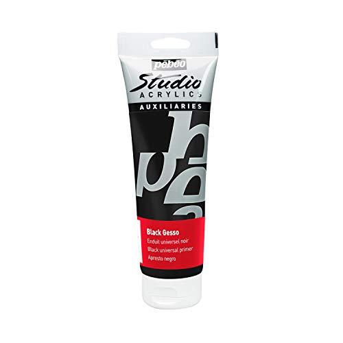 Pébéo Studio Acryl 250 ML Gesso Schwarz, (1er Pack), 250 von Pébéo