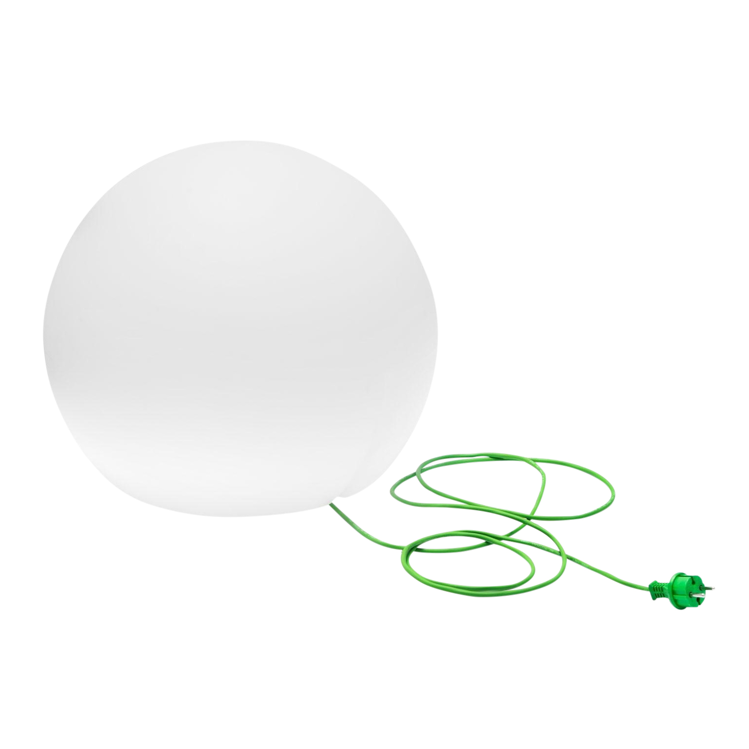 Pedrali - Happy Apple 330E Bodenleuchte - opal/Kabel grün/Ø 50cm von Pedrali