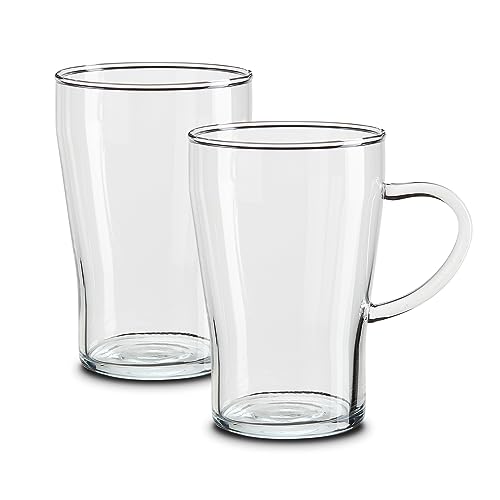 Peill+Putzler Germany 2er Set Teegläser, 300ml Kaffeegläser, Gläser mit Henkel für Kaffee, Latte Macchiato & Tee, spühlmaschinengeeignet … von Peill+Putzler Germany