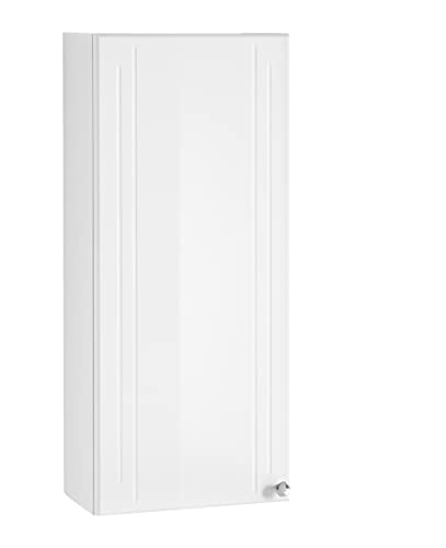 Pelipal Badezimmer Hängeschrank Quickset 955 in Weiß Hochglanz, 32,5 cm breit | Bad Wandschrank mit 1 Tür und 2 Einlegeböden von Pelipal