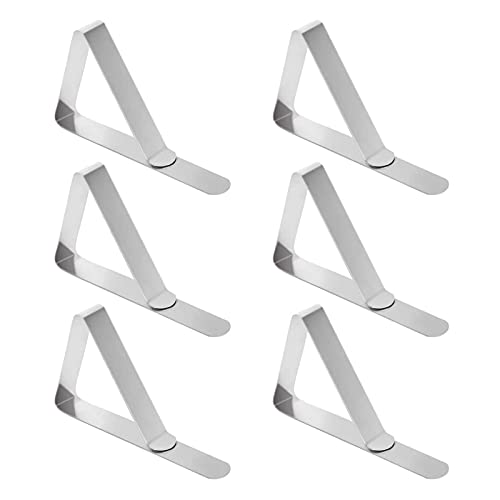 Peosevi 6 Stück Tischtuchklammern Aus Edelstahl, Klammern Für Tischdecken, Tischdeckenhalter, Tragbare Tischdeckenklemme Zur Fixieren von Peosevi
