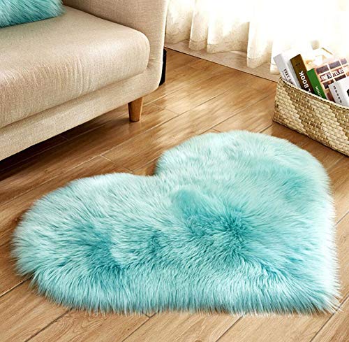 Faux Lammfell Teppich Kunstfell Matte Sofa-Deco 29 (Light Blau, 40 * 50) von Pepela