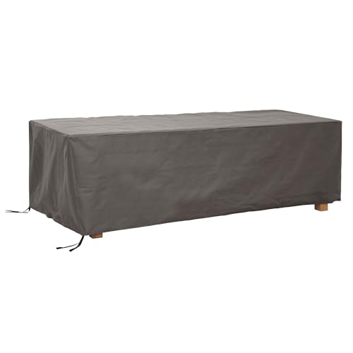 Perel Schutzhülle für Tische bis zu 220 cm, Grau, rechteckig, 225 cm x 105 cm x 75 cm von Perel