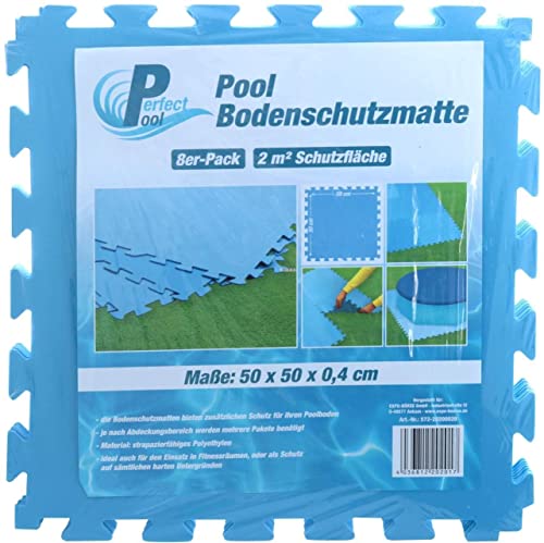 Perfekt Pool Poolmatte Pool Bodenschutzmatte Fitnessmatte BLAU 8er Pack von Perfect Pool