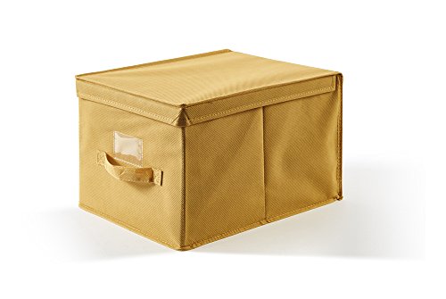 Perfekt mehr EasyBox Aufbewahrungsbox aus Kunststoff, Stoff, Zabaglione, 30.0 x 40.0 x 25.0 cm von Perfetto