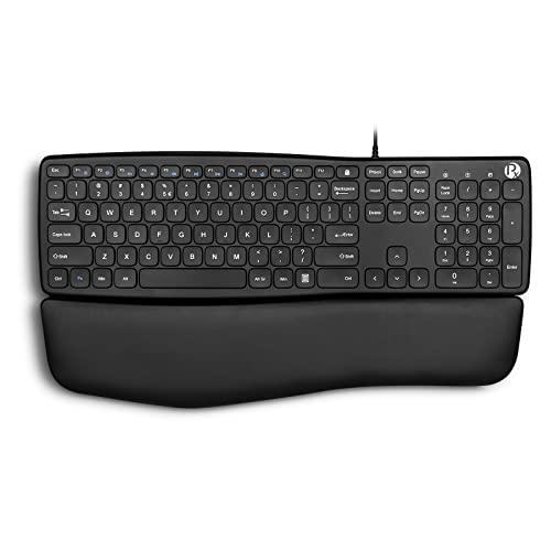 Perixx PERIBOARD-527 Wired Comfort USB Keyboard - Laptop Scissor Keys - Curved Ergo-Lite Design - Detachable Soft Wrist Rest - Black - US English… von Perixx