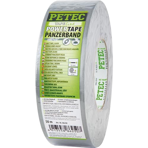 Petec 86250 Power Tape/Panzerband, Silber von PETEC