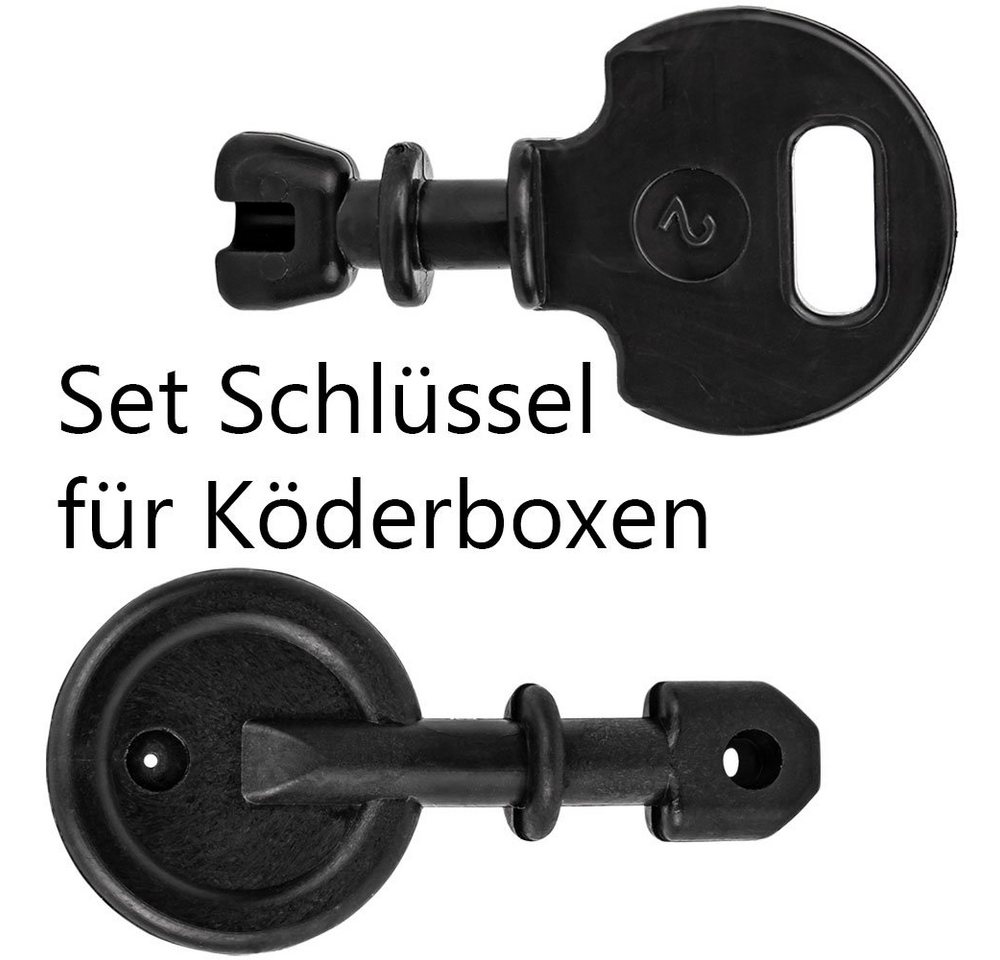 Petigi Köderbox 2x Schlüssel Zusatzschlüssel Ersatzschlüssel für Köderboxen Typ H / P von Petigi