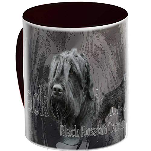 Mug Ceramique (K) Noir Hund black russian terrier von Pets-easy.com