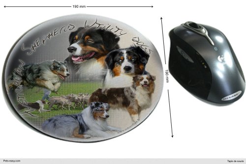 Tapis de souris tissu Hund Australian Shepherd von Pets-easy.com