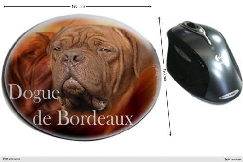 Tapis de souris tissu Hund Bordeauxdogge von Pets-easy.com