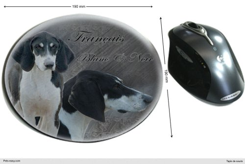 Tapis de souris tissu Hund Francais-Noir-et-Blanc von Pets-easy.com