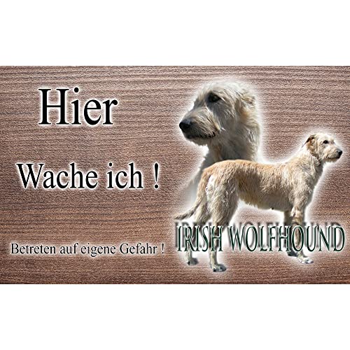Warnschild Hund oder Warnzeichen Irish Wolfhound 30 cm von Pets-easy.com