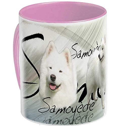 keramik tassen (AR) Rose Hund Samojede von Pets-easy.com