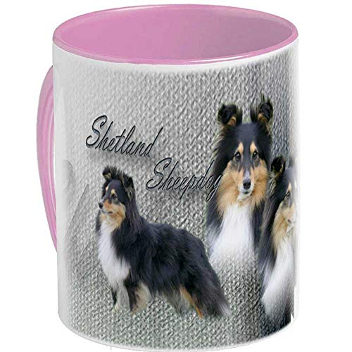 keramik tassen (AR) Rose Hund Sheltie von Pets-easy.com