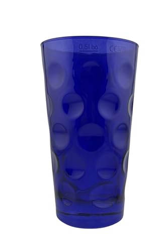 Blau Farbiges Dubbeglas 0,5 L (ganz gefärbt) Bunte Dubbegläser aus der Pfalz für Weinschorle, Schorleglas, Weinglas (Dubbeglas-Shop) von Pfalz Schorle Edition