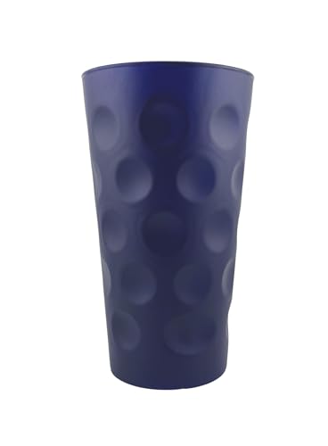 Blau Matt Farbiges Dubbeglas 0,5 L - Bunte Dubbegläser aus der Pfalz für Weinschorle, Schorleglas, Weinglas (Dubbeglas-Shop) von Pfalz Schorle Edition