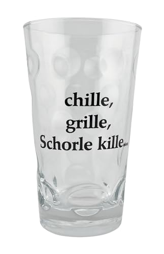 Chille, Grille, Schorle kille... Dubbeglas 0,5 L - Pfalz Schorleglas von Pfalz Schorle Edition