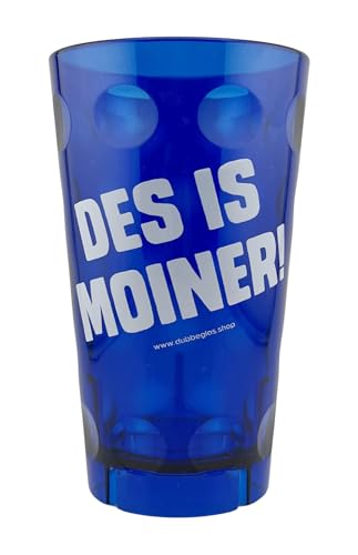 DES IS MOINER! Dubbebecher 0,5 (Blau) Liter aus Plastik - Pfälzer Dubbeglas aus Kunststoff (Polycarbonat) von Pfalz Schorle Edition