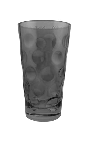 Grau Farbiges Dubbeglas 0,5 L (ganz gefärbt) Bunte Dubbegläser aus der Pfalz für Weinschorle, Schorleglas, Weinglas (Dubbeglas-Shop) von Pfalz Schorle Edition