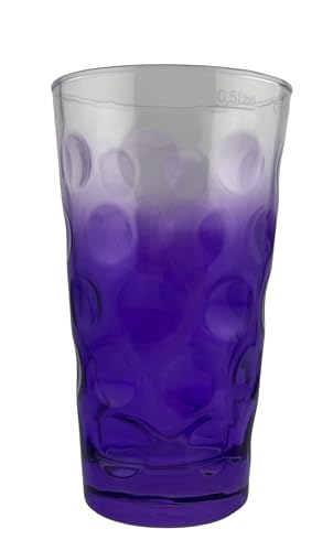 Lila Farbiges Dubbeglas 0,5 L (3/4 Farbverlauf) Bunte Dubbegläser aus der Pfalz für Weinschorle, Violett Schorleglas, Weinglas (Dubbeglas-Shop) von Pfalz Schorle Edition