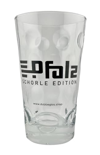 Pfalz Schorle Edition Dubbeglas 0,5 L (Klar - Aufdruck Schwarz) - Schorleglas für eine echte Pfälzer Schorle (Dubbeglas-Shop) von Pfalz Schorle Edition