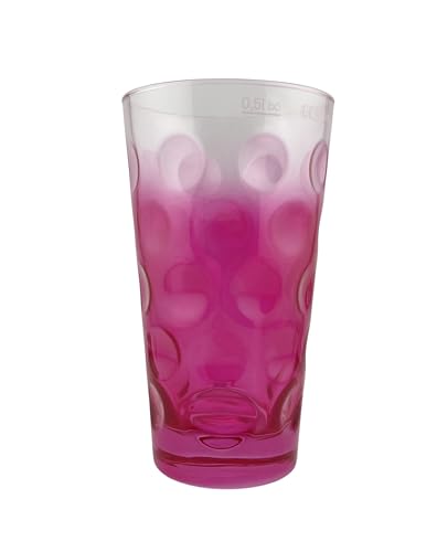 Pink Farbiges Dubbeglas 0,5 L (3/4 Farbverlauf) Bunte Dubbegläser aus der Pfalz für Weinschorle, Schorleglas, Weinglas (Dubbeglas-Shop) von Pfalz Schorle Edition
