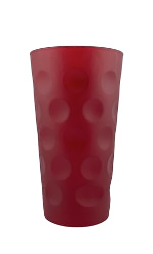 Rot Matt Farbiges Dubbeglas 0,5 L - Bunte Dubbegläser aus der Pfalz für Weinschorle, Schorleglas, Weinglas (Dubbeglas-Shop) von Pfalz Schorle Edition