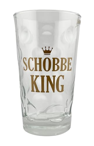 Schobbe King 0,5 L Dubbeglas (Klar) - Pfalz Weinglas und Schoppenglas für einen Pfälzer Schorle König von Pfalz Schorle Edition