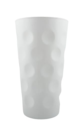 Weiß Matt Farbiges Dubbeglas 0,5 L - Bunte Dubbegläser aus der Pfalz für Weinschorle, Schorleglas, Weinglas (Dubbeglas-Shop) von Pfalz Schorle Edition